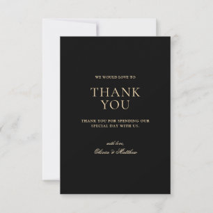 Tarjeta de agradecimiento de boda minimalista form