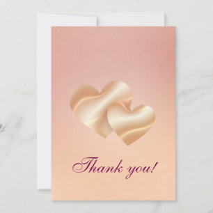 Tarjeta de agradecimiento de boda moderna