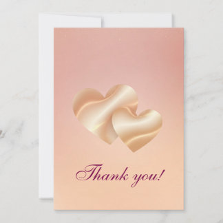 Tarjeta de agradecimiento de boda moderna