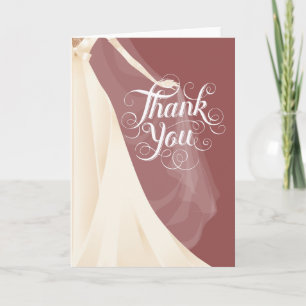 Tarjeta de agradecimiento de boda moderna chic ves