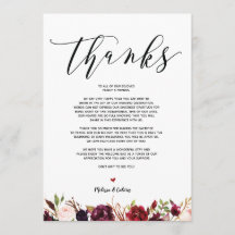 Tarjeta de agradecimiento de boda moderna v1