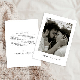 Tarjeta de agradecimiento de Boda moderno con foto