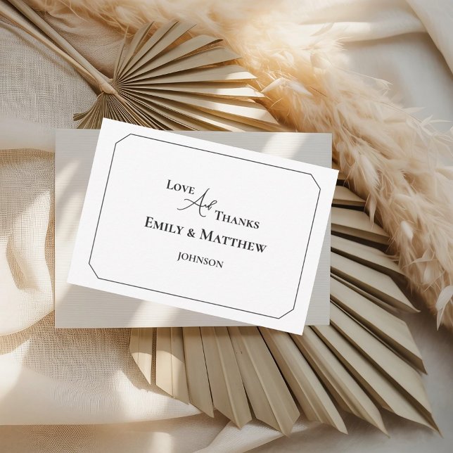 Tarjeta de agradecimiento de boda negra con código (Subido por el creador)