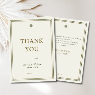 Tarjeta de agradecimiento de boda Palma Marfil y D