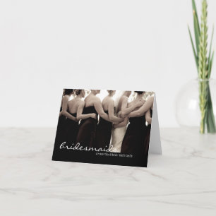 Tarjeta de agradecimiento de boda para dama de hon