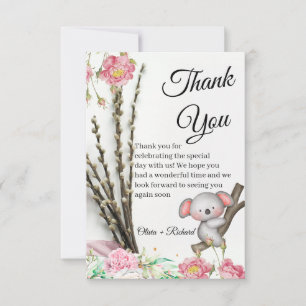 Tarjeta de agradecimiento de boda para invitados P