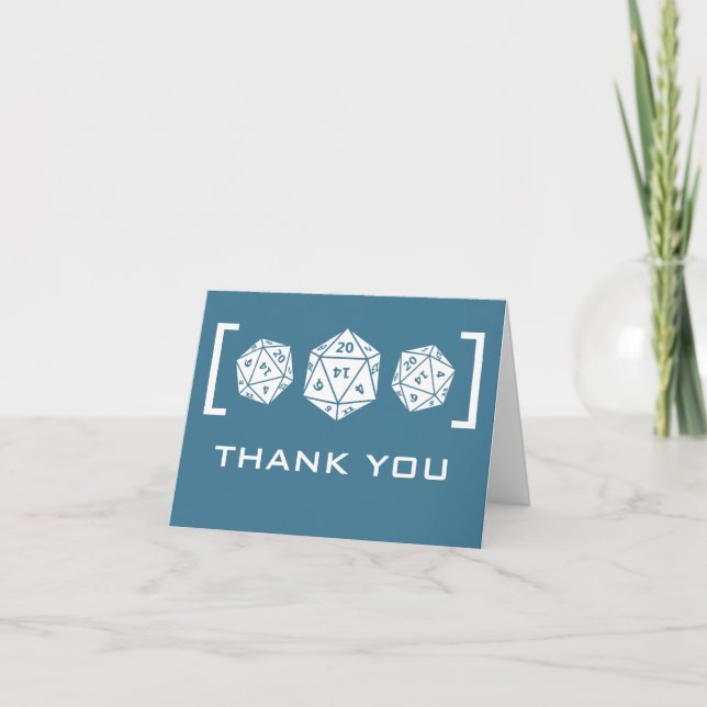 Tarjeta de agradecimiento de boda para jugador de  (Anverso)
