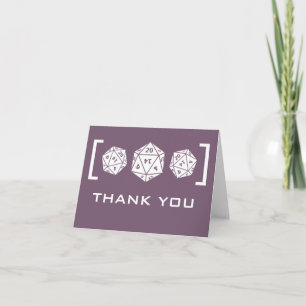 Tarjeta de agradecimiento de boda para jugadores c