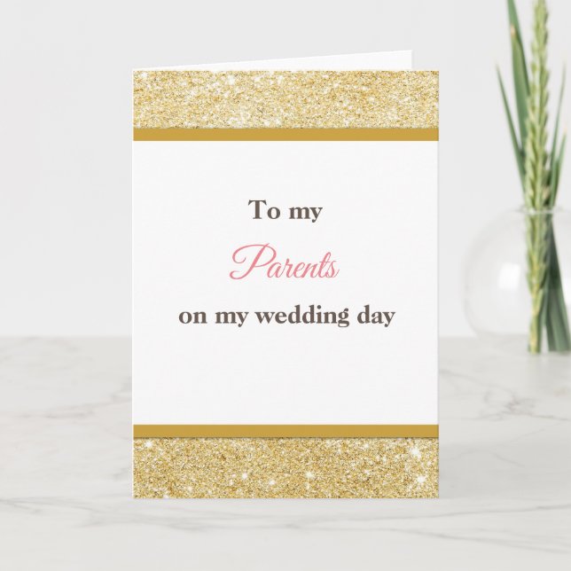 Tarjeta de agradecimiento de boda para mis padres (Anverso)