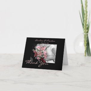 Tarjeta de agradecimiento de boda para pareja de n