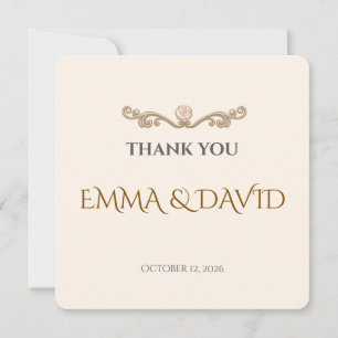 Tarjeta de agradecimiento de boda para pareja mini