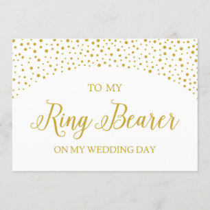 Tarjeta de agradecimiento de boda para portador de
