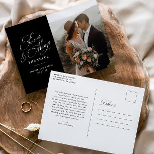 Tarjeta de agradecimiento de boda para siempre y s
