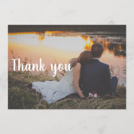 Tarjeta de agradecimiento de boda - Pareja junto a