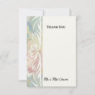 Tarjeta de agradecimiento de boda Pastel Lotus