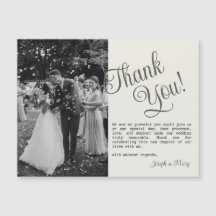 Tarjeta de agradecimiento de boda personalizable c