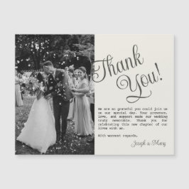 Tarjeta de agradecimiento de boda personalizable c