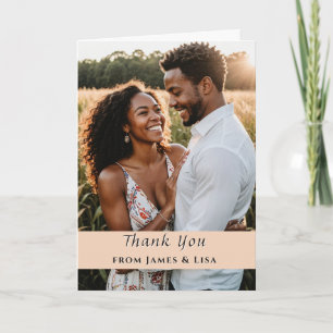 Tarjeta de agradecimiento de boda personalizada –