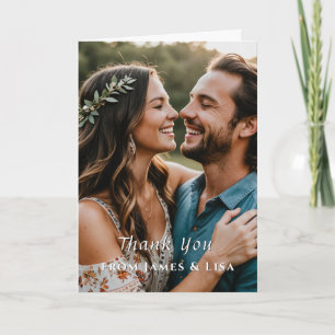 Tarjeta de agradecimiento de boda personalizada –