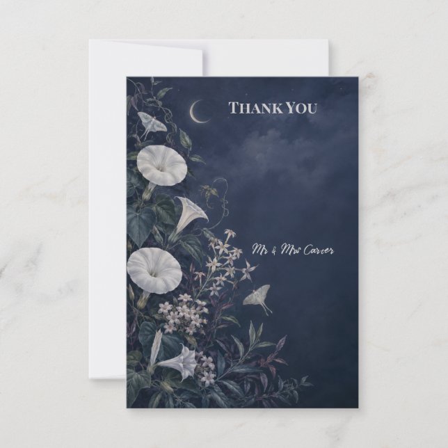 Tarjeta de agradecimiento de boda personalizada (Anverso)