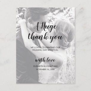 Tarjeta de agradecimiento de boda personalizada co
