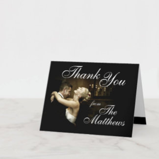 Tarjeta de agradecimiento de boda personalizada co