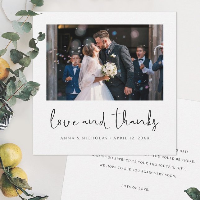 Tarjeta de agradecimiento de boda personalizada co (Subido por el creador)