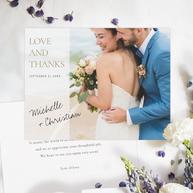 Tarjeta de agradecimiento de boda personalizada de (Subido por el creador)
