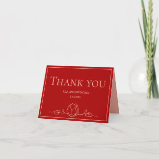 Tarjeta de agradecimiento de Boda personalizado de