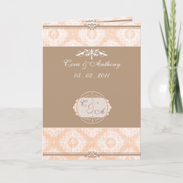 Tarjeta de agradecimiento de boda Pink Victoria Da (Anverso)