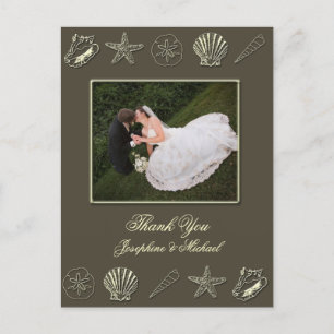 Tarjeta de agradecimiento de boda, plantilla de fo