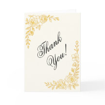 Tarjeta de agradecimiento de boda plegada 5x7"
