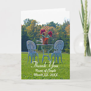 Tarjeta de agradecimiento de boda Prado de Amor