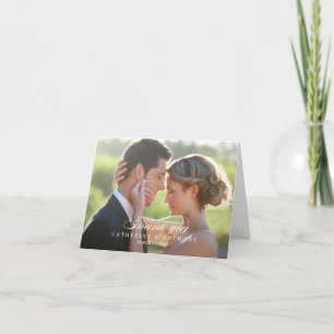 Tarjeta de agradecimiento de boda Pure Elegance - 