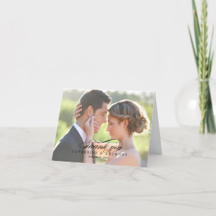 Tarjeta de agradecimiento de boda Pure Elegance - 