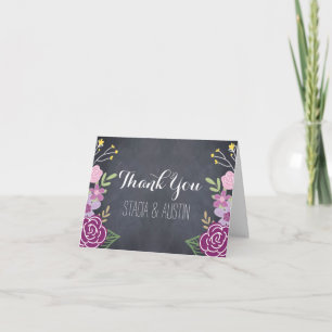 Tarjeta de agradecimiento de boda Radiant Florals