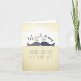 tarjeta de agradecimiento de boda romántica modern