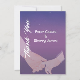 Tarjeta de agradecimiento de boda rústica