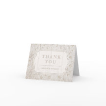 Tarjeta de agradecimiento de boda rústica con enca