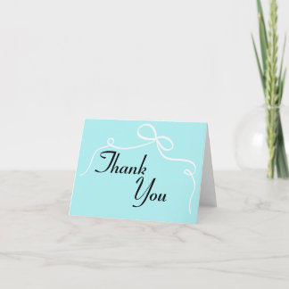 Tarjeta de agradecimiento de boda Signature Blue