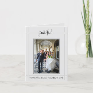 Tarjeta de agradecimiento de boda simple - Agradec
