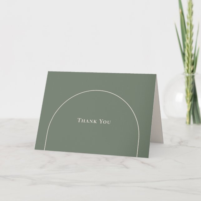 Tarjeta de agradecimiento de boda Simple Boho Arch (Anverso)