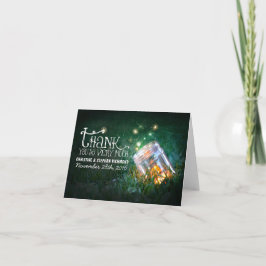 Tarjeta de agradecimiento de boda soñadora en fras