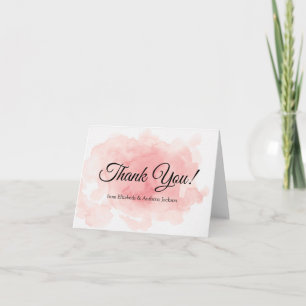 Tarjeta de agradecimiento de boda Splash of Pink