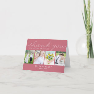 Tarjeta de agradecimiento de boda Sweet Collage - 