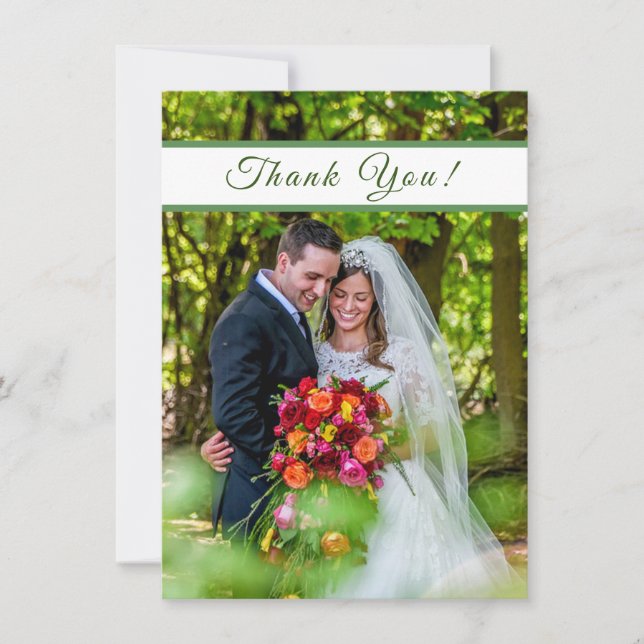 Tarjeta de agradecimiento de Boda tardío (Anverso)