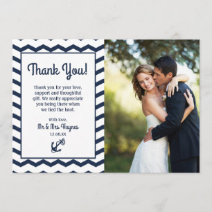 Tarjeta de agradecimiento de boda, tarjeta plana n