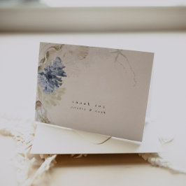 Tarjeta de agradecimiento de boda tropical en la p