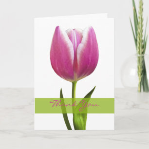 Tarjeta de agradecimiento de boda Tulipán Rosa