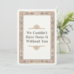 Tarjeta de agradecimiento de boda - Vidrio emploma